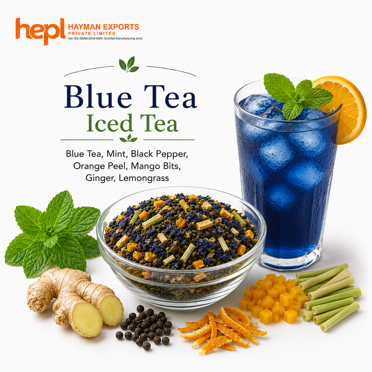 Blue Tea Iced Tea